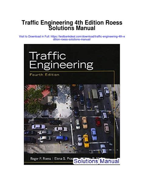 Solution manual for traffic engineering roess. - Joint operating agreements a practical guide.